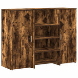 Banco Reception Rovere Fumo 135x50x103,5cm in Legno truciolato