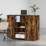 Banco Reception Rovere Fumo 135x50x103,5cm in Legno truciolato
