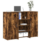 Banco Reception Rovere Fumo 135x50x103,5cm in Legno truciolato