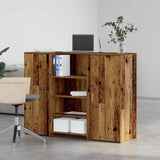 Banco Reception Legno Vecchio 135x50x103,5 cm Legno truciolato