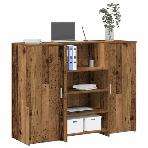 Banco Reception Legno Vecchio 135x50x103,5 cm Legno truciolato