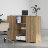 Banco Reception Rovere Artigianale 135x50x103,5cm in Truciolato