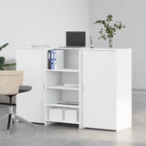 Banco Reception Bianco 155x50x103,5 cm in Legno truciolato