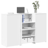 Banco Reception Bianco 155x50x103,5 cm in Legno truciolato