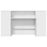 Scrivania per Reception Bianca 180x50x103,5 cm in Legno Massello