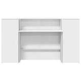 Scrivania per Reception Bianca 180x50x103,5 cm in Legno Massello