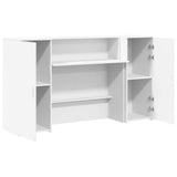 Scrivania per Reception Bianca 180x50x103,5 cm in Legno Massello