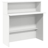 Scrivania per Reception Bianca 180x50x103,5 cm in Legno Massello