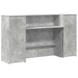 Banco Reception Grigio Cemento 180x50x103,5cm Legno truciolato