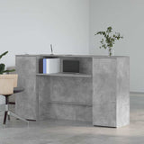 Banco Reception Grigio Cemento 180x50x103,5cm Legno truciolato