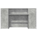 Banco Reception Grigio Cemento 180x50x103,5cm Legno truciolato