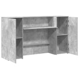 Banco Reception Grigio Cemento 180x50x103,5cm Legno truciolato