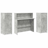 Banco Reception Grigio Cemento 180x50x103,5cm Legno truciolato