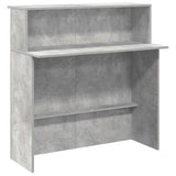 Banco Reception Grigio Cemento 180x50x103,5cm Legno truciolato