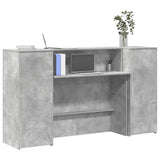 Banco Reception Grigio Cemento 180x50x103,5cm Legno truciolato
