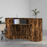 Banco Reception Rovere Fumo 180x50x103,5cm in Legno truciolato