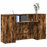 Banco Reception Rovere Fumo 180x50x103,5cm in Legno truciolato