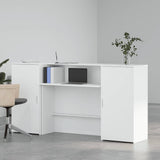 Banco Reception Bianco 200x50x103,5 cm in Legno truciolato
