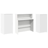 Banco Reception Bianco 200x50x103,5 cm in Legno truciolato