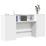 Banco Reception Bianco 200x50x103,5 cm in Legno truciolato