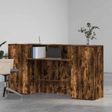 Banco Reception Rovere Fumo 200x50x103,5cm in Legno truciolato