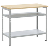 Piano di lavoro con lo scaffale Grigio 100 x 55 x 85 cm