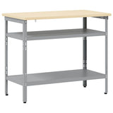Piano di lavoro con lo scaffale Grigio 100 x 55 x 85 cm