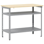 Piano di lavoro con lo scaffale Grigio 100 x 55 x 85 cm