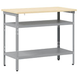 Piano di lavoro con lo scaffale Grigio 100 x 55 x 85 cm