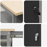 Banco da lavoro con cassetto Nero e Grigio 100 x 55 x 85 cm