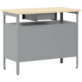 Banco da lavoro con cassetto Nero e Grigio 100 x 55 x 85 cm