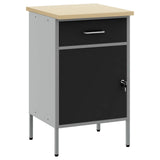 Banco da lavoro con cassetto Nero e Grigio 50 x 55 x 85 cm