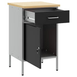 Banco da lavoro con cassetto Nero e Grigio 50 x 55 x 85 cm