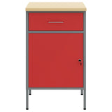 Banco da lavoro con cassetto Rosso e Grigio 50 x 55 x 85 cm