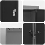 Mobile per Attrezzi con blocco Nero e grigio 55 x 55 x 55 cm