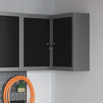 Mobile per Attrezzi con blocco Nero e grigio 55 x 55 x 55 cm