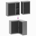 Mobile per Attrezzi con blocco Nero e grigio 55 x 55 x 55 cm