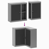 Mobile per Attrezzi con blocco Nero e grigio 55 x 55 x 55 cm