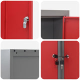 Mobile per Attrezzi con blocco Rosso e grigio 55 x 55 x 55 cm
