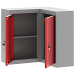 Mobile per Attrezzi con blocco Rosso e grigio 55 x 55 x 55 cm