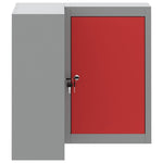 Mobile per Attrezzi con blocco Rosso e grigio 55 x 55 x 55 cm