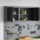 Mobile per Attrezzi con blocco Nero e grigio 50 x 20 x 55 cm