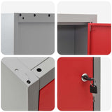 Mobile per attrezzi con blocco Rosso e Grigio 50 x 20 x 55 cm