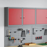 Mobile per attrezzi con blocco Rosso e Grigio 50 x 20 x 55 cm