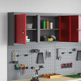 Mobile per attrezzi con blocco Rosso e Grigio 50 x 20 x 55 cm