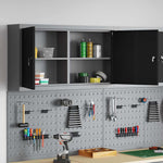 Mobile per Attrezzi con blocco Nero e grigio 100 x 20 x 55 cm