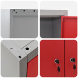 Mobile per Attrezzi con blocco Rosso e grigio 100 x 20 x 55 cm