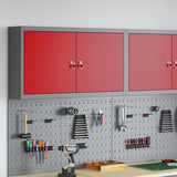 Mobile per Attrezzi con blocco Rosso e grigio 100 x 20 x 55 cm