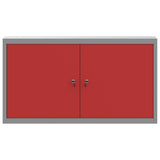 Mobile per Attrezzi con blocco Rosso e grigio 100 x 20 x 55 cm