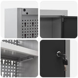 Mobile per Attrezzi con blocco Nero e grigio 100 x 20 x 55 cm